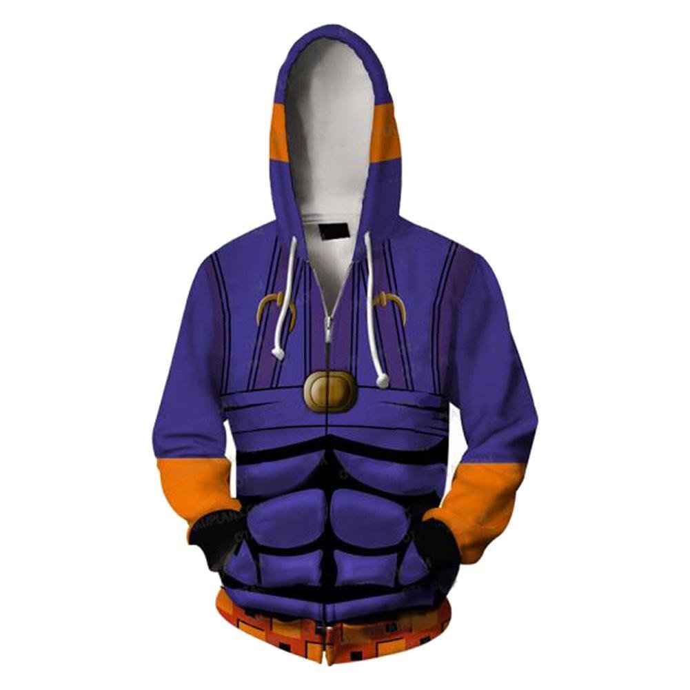 Ghirga Narancia Hoodie JoJo’s Bizarre Adventure Jacke mit Reißverschluss Pullover mit Kaputze Pulli Erwachsene