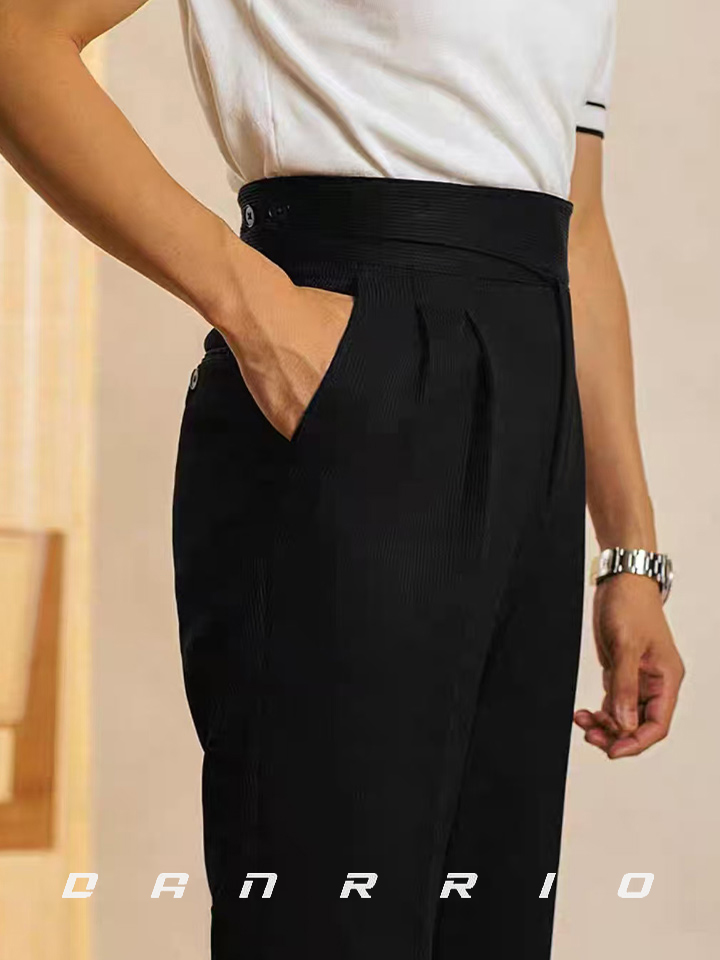DANRRIO Straight Oversize Buckle Double Pleat Business Suit Pants DANRRIO.COM DANRRIO