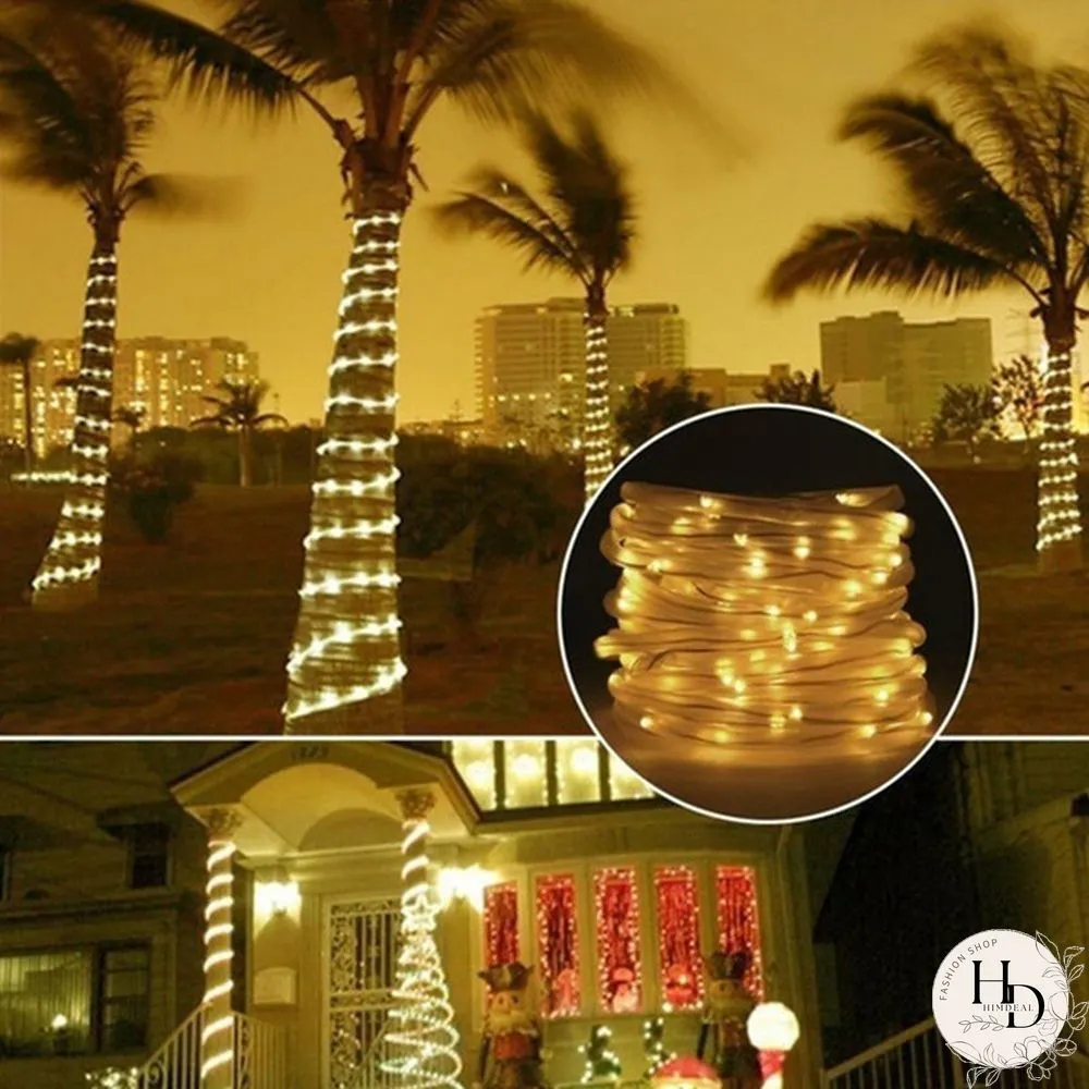 10M 100LED Solar Rope Tube for Garden Lights Waterproof IP67 50LED Solar Powered Lamp Christmas Wedding Lamp Outdoor String Light
