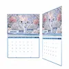 2027 Animal DIY Diamond Painting Calendar for Adults Wall Ornaments Diamonds Arts Dates 11.81x9.45 Inch Gem Painting Art Walls Date for Home Business Office Planning Decor