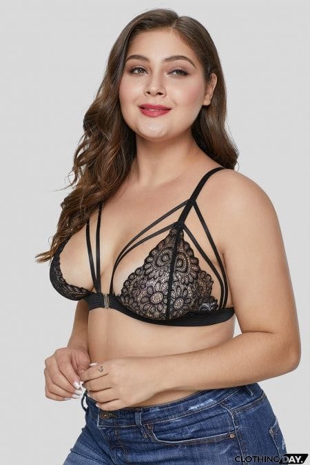 Black Lace Plus Size Bralette