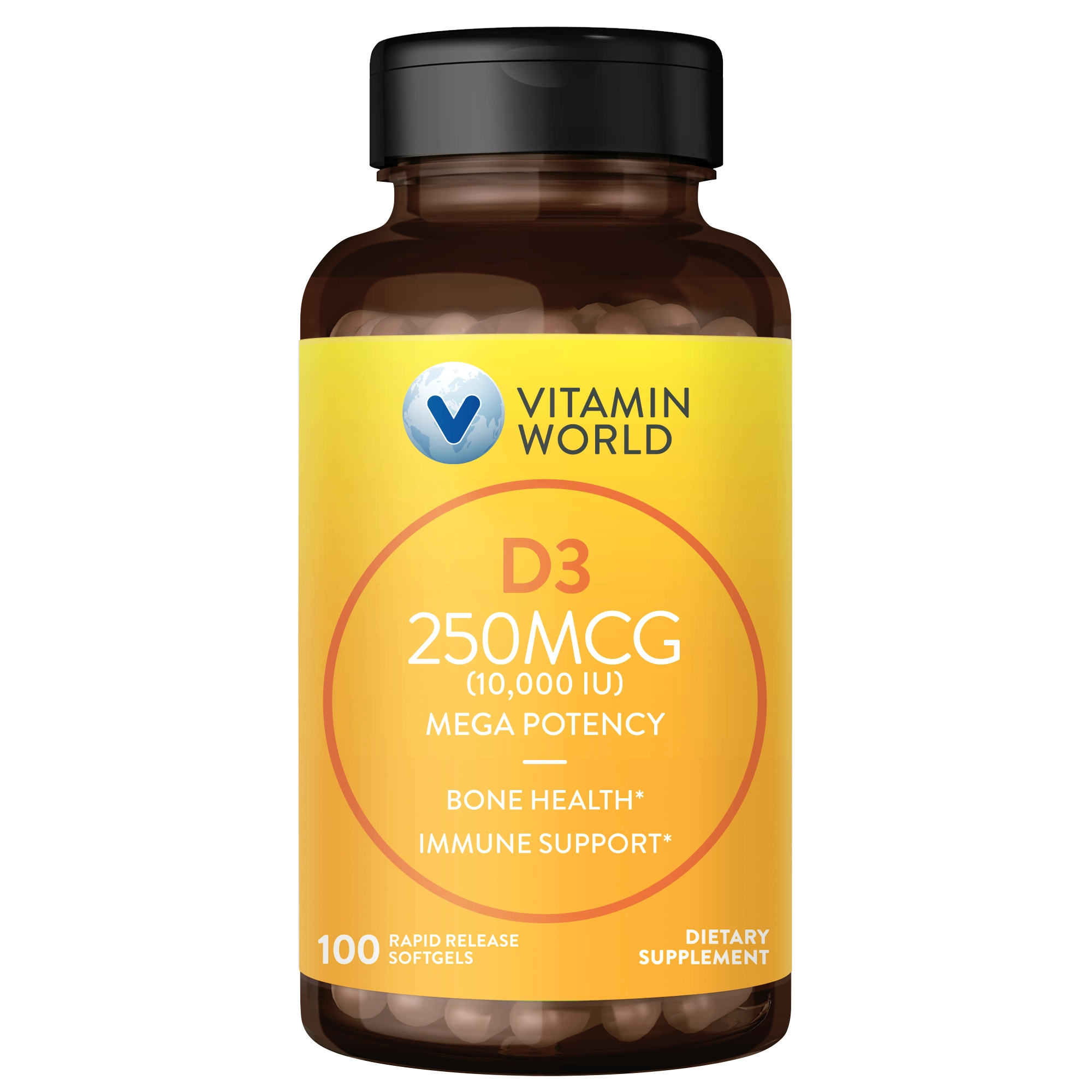 Mega Potency Vitamin D3 250MCG (10,000IU) for Bone Health NSUSA