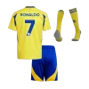 RONALDO #7 Al Nassr Home Kids Soccer Jerseys Full Kit 2024/25