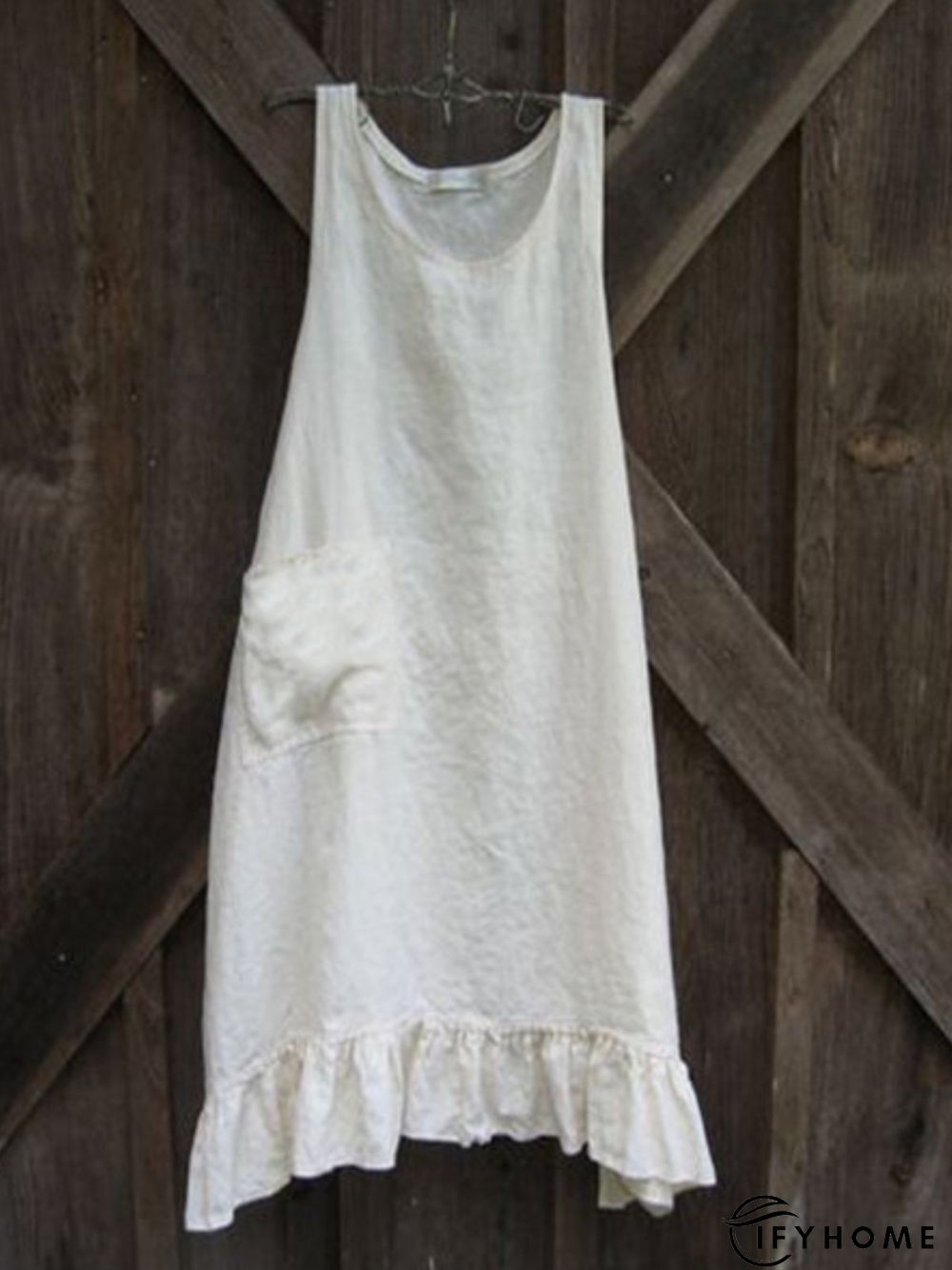 Casual Sleeveless Round Neck Plus Size Dress | IFYHOME