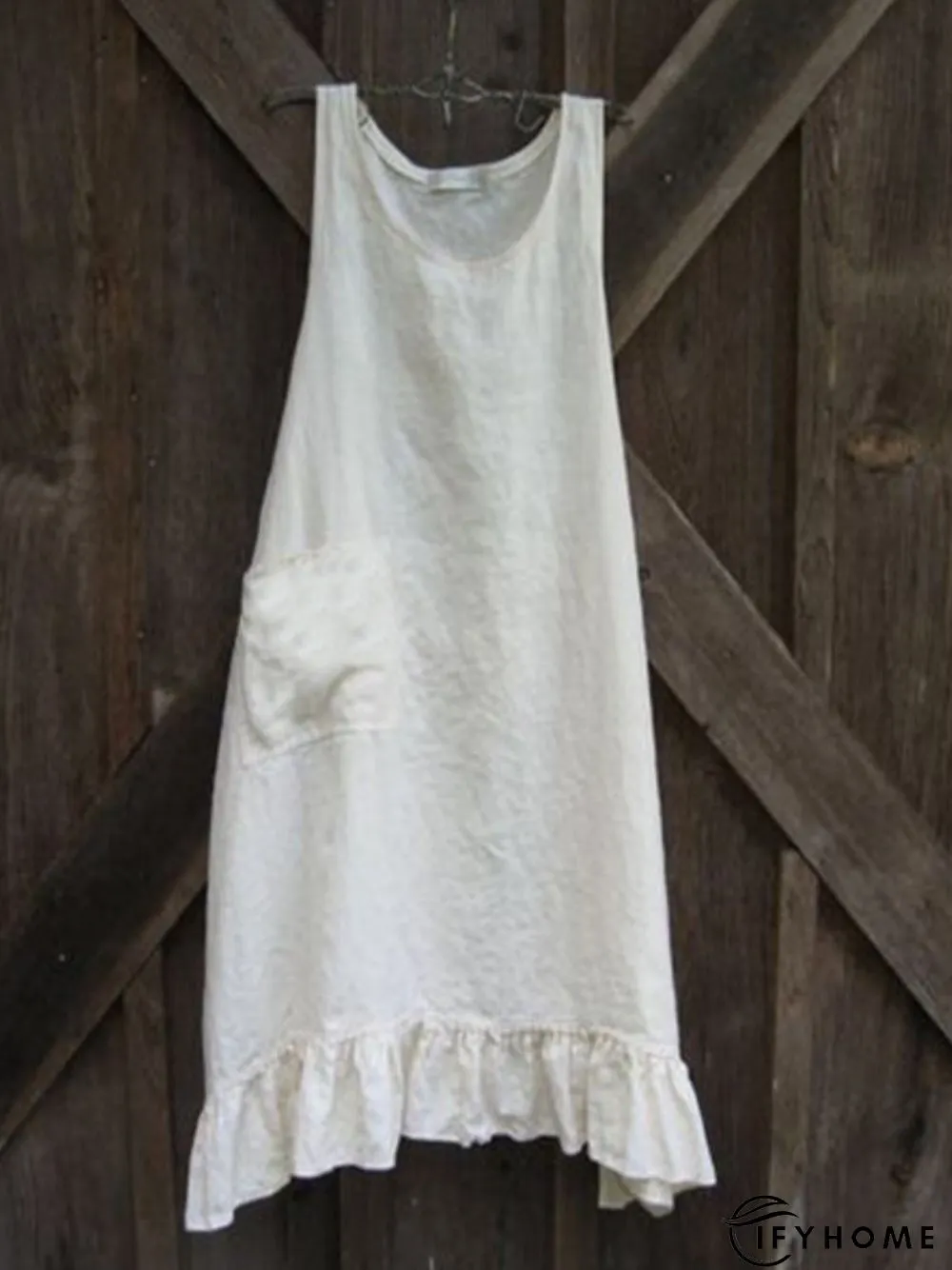 Casual Sleeveless Round Neck Plus Size Dress | IFYHOME