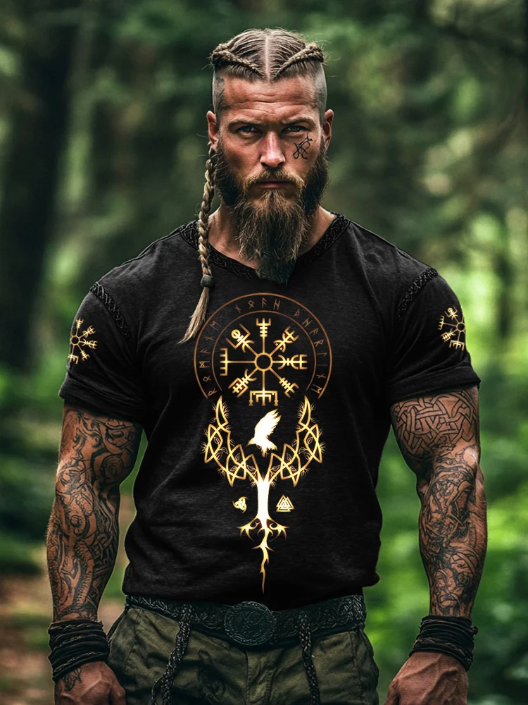 Men's Viking Tribal Celtic Short Sleeve T-shirt