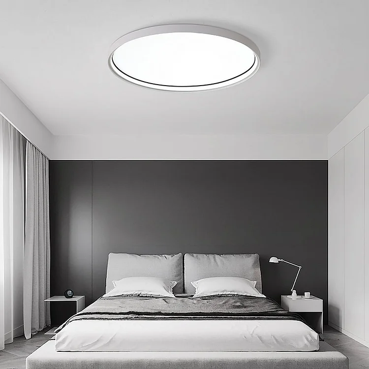 16'' Single LED Acrylic Circle Flush Mount Modern Lighting with Edge - Appledas