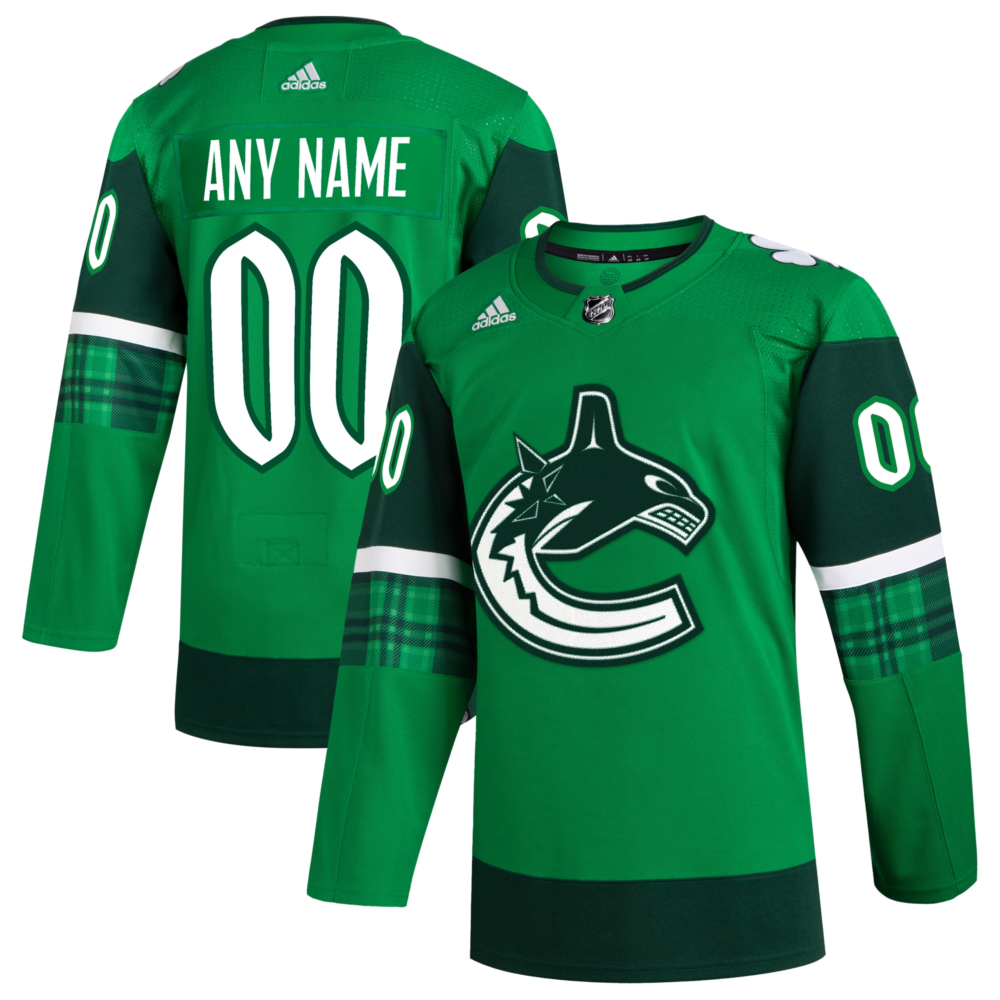 Vancouver Canucks  St. Patrick’s Day  Custom Jersey – Kelly Green mysite