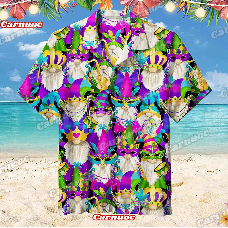 Mardi Gras Gnomes | Hawaiian Shirt