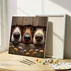 Three Curious Puppies-Paint by Numbers Acrylic Painting 40*40CM