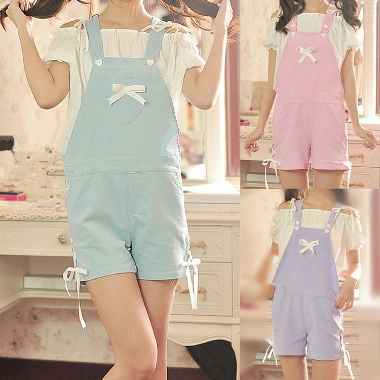 Pink/Blue/Purple Kawaii Girl Suspender Overall SP167021