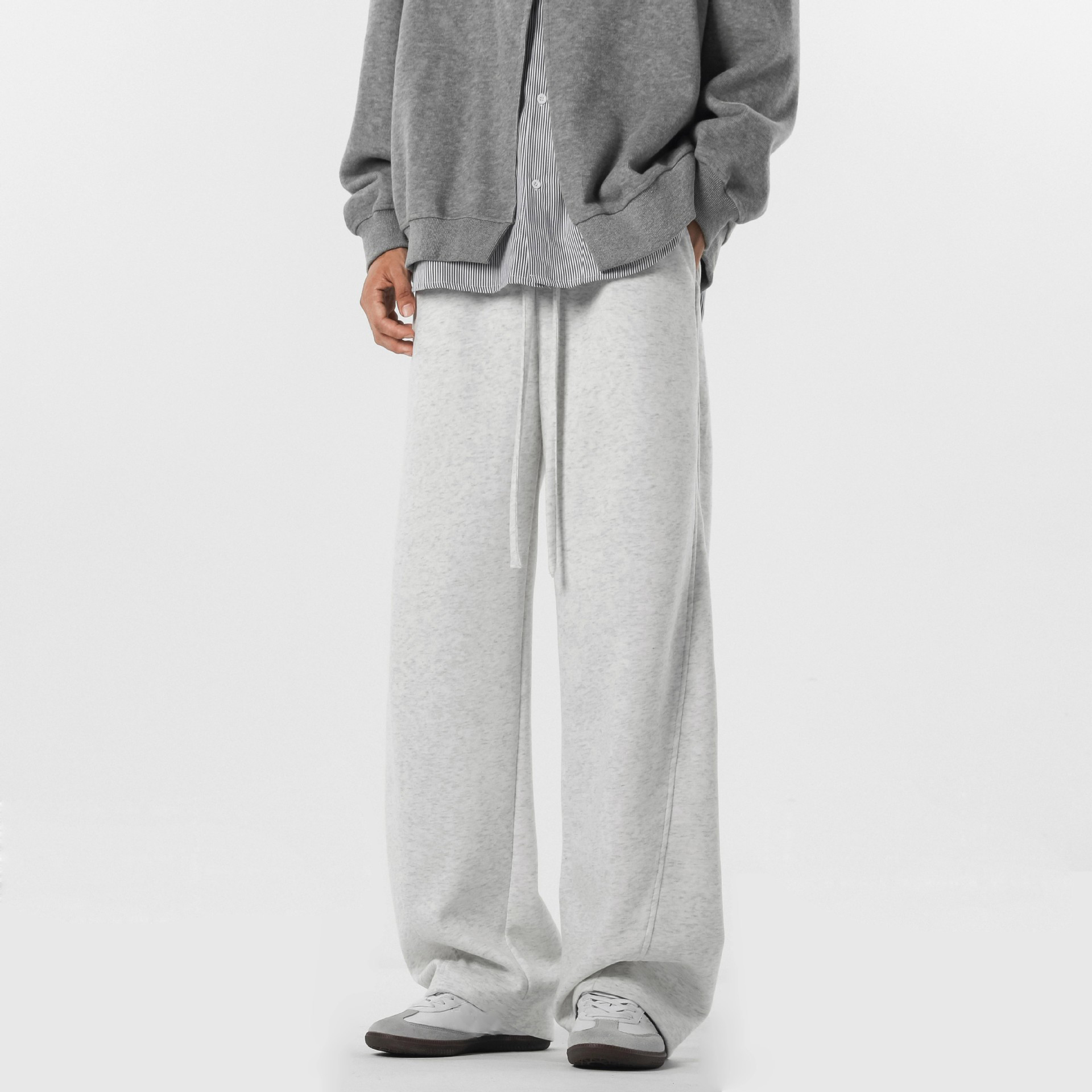 Sopula Retro High Street Scimitar Stitching Wide Leg Sports Pants