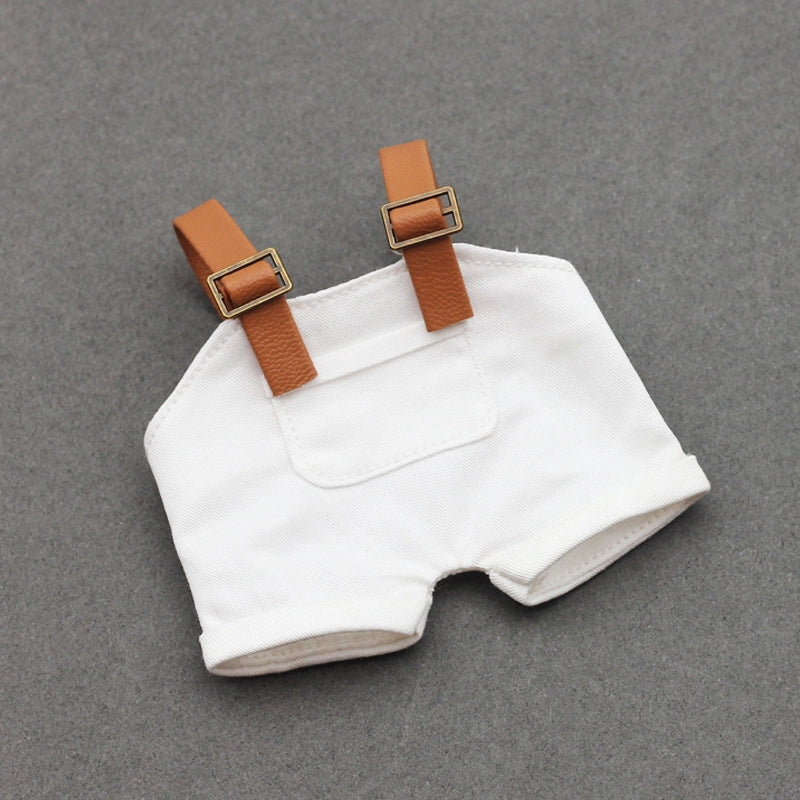 3 Pieces (suspenders) Blind Box Macaron Shirt Suit Dress 10CM Cotton Doll