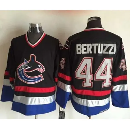 Canucks #44 Todd Bertuzzi Black/Blue CCM Throwback Stitched NHL Jersey