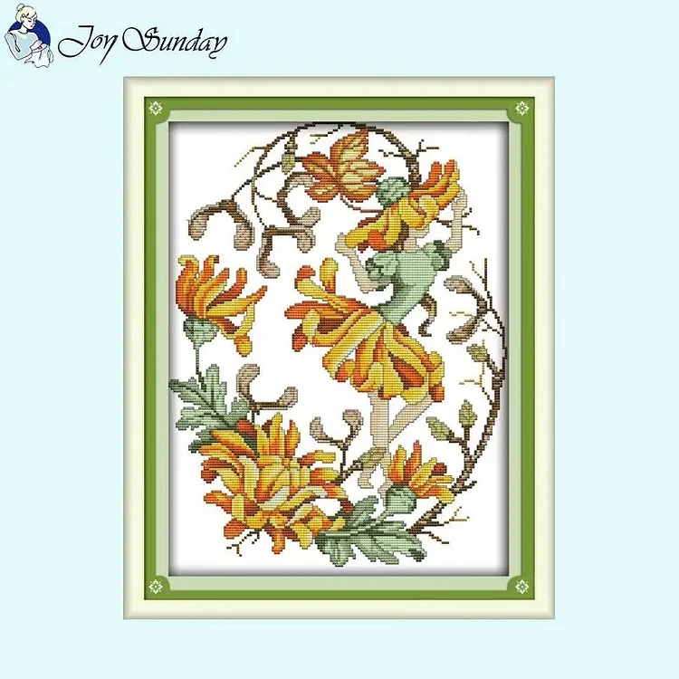 『Joy Sunday』Cartoon - 14CT Stamped Cross Stitch(30*40cm)