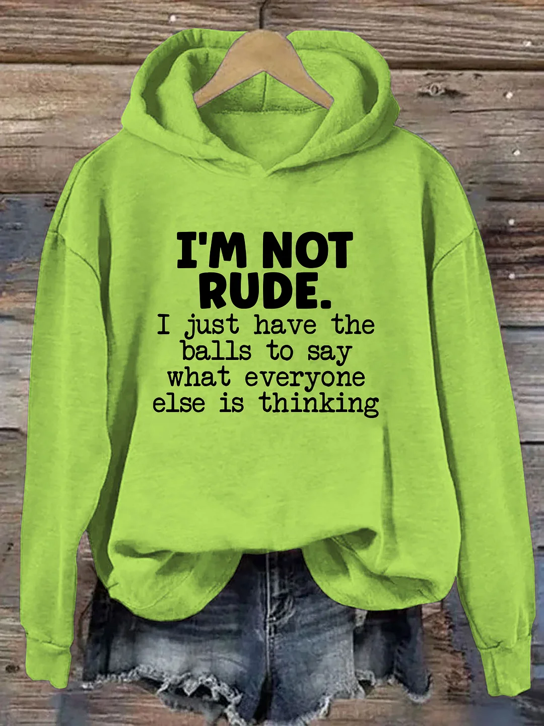 I'm Not Rude Hoodie
