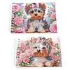 2 Pack Flower Puppy DIY Diamond Art Spiral Notebook Kit 80 Pages No Lines