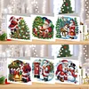 (US Only)6PCS DIY Santa Claus Diamond Art Greeting Cards Congratulations Cards & Gifts
