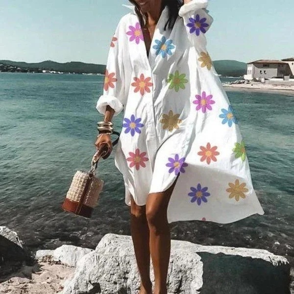 Women's Casual  V-neck Shift Dress
