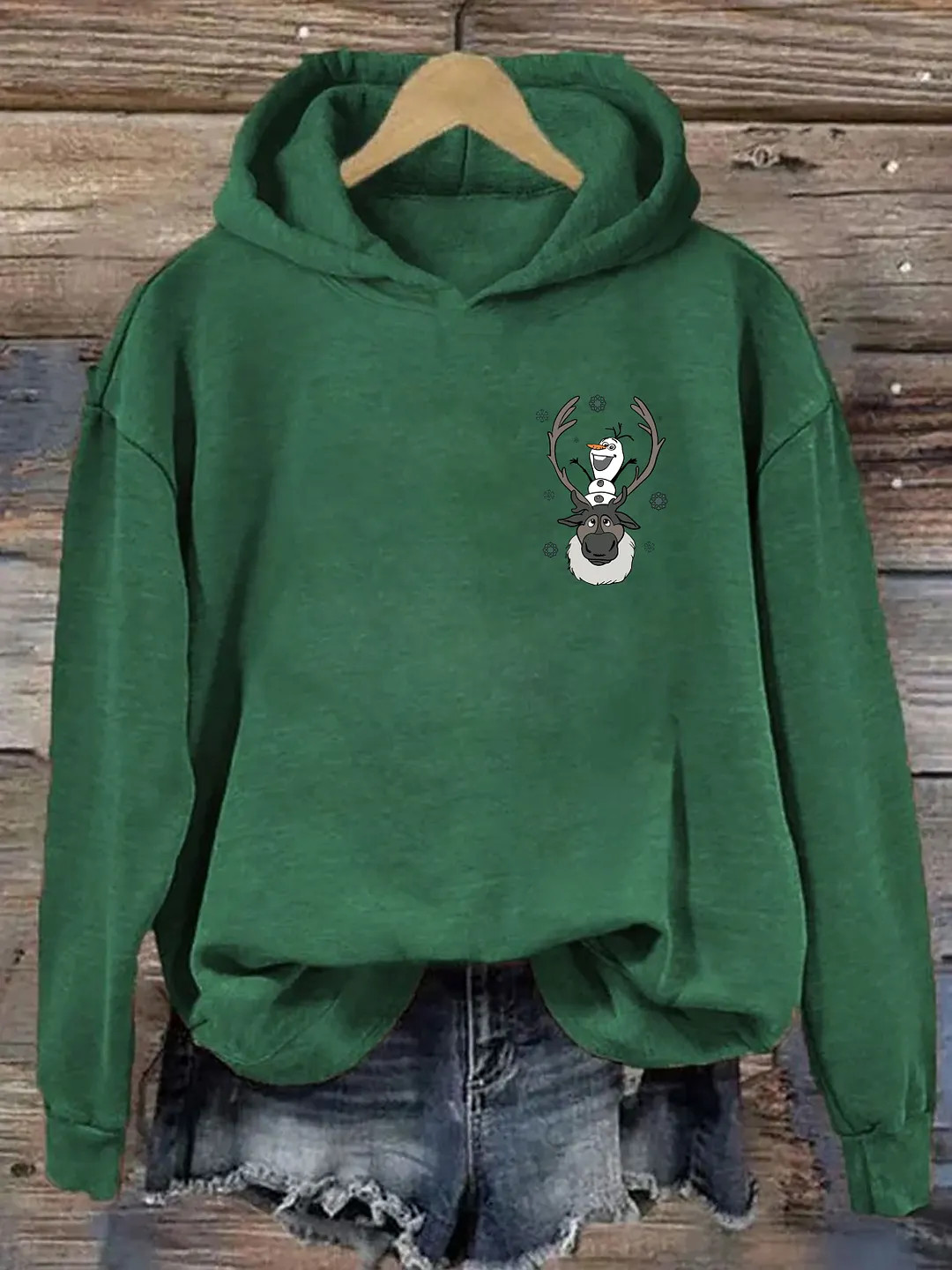 Snowman And Reindeer Christmas Hoodie