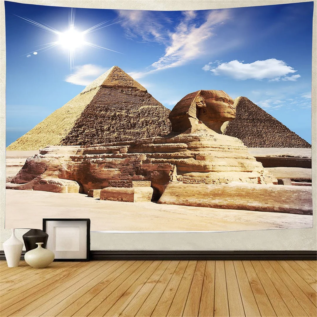 Yellow Ancient Egypt Tapestry Wall Hanging Old Culture Printed Hippie Egyptian Tapestries Wall Cloth Home Decor Vintage Tapestry