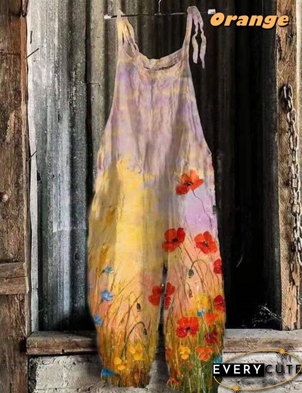 Summer New Fashion Women Casual Overalls Floral Print Jumpsuit Graphic Sling Pants Loose Casual Style Plus Size Streetwear