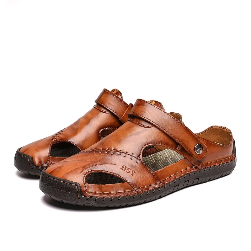 Mqq Orthopedic Shoes Men's  Orthpetic Durable Genuine Leather Sandals