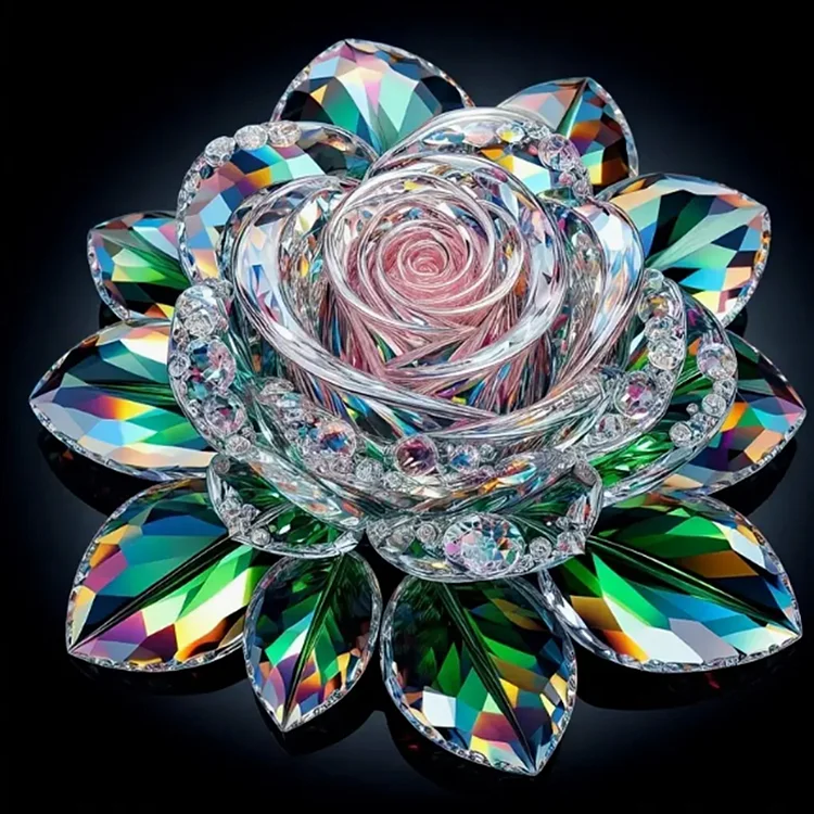 Crystal Rose - Full Round - Diamond Painting(30*30cm)