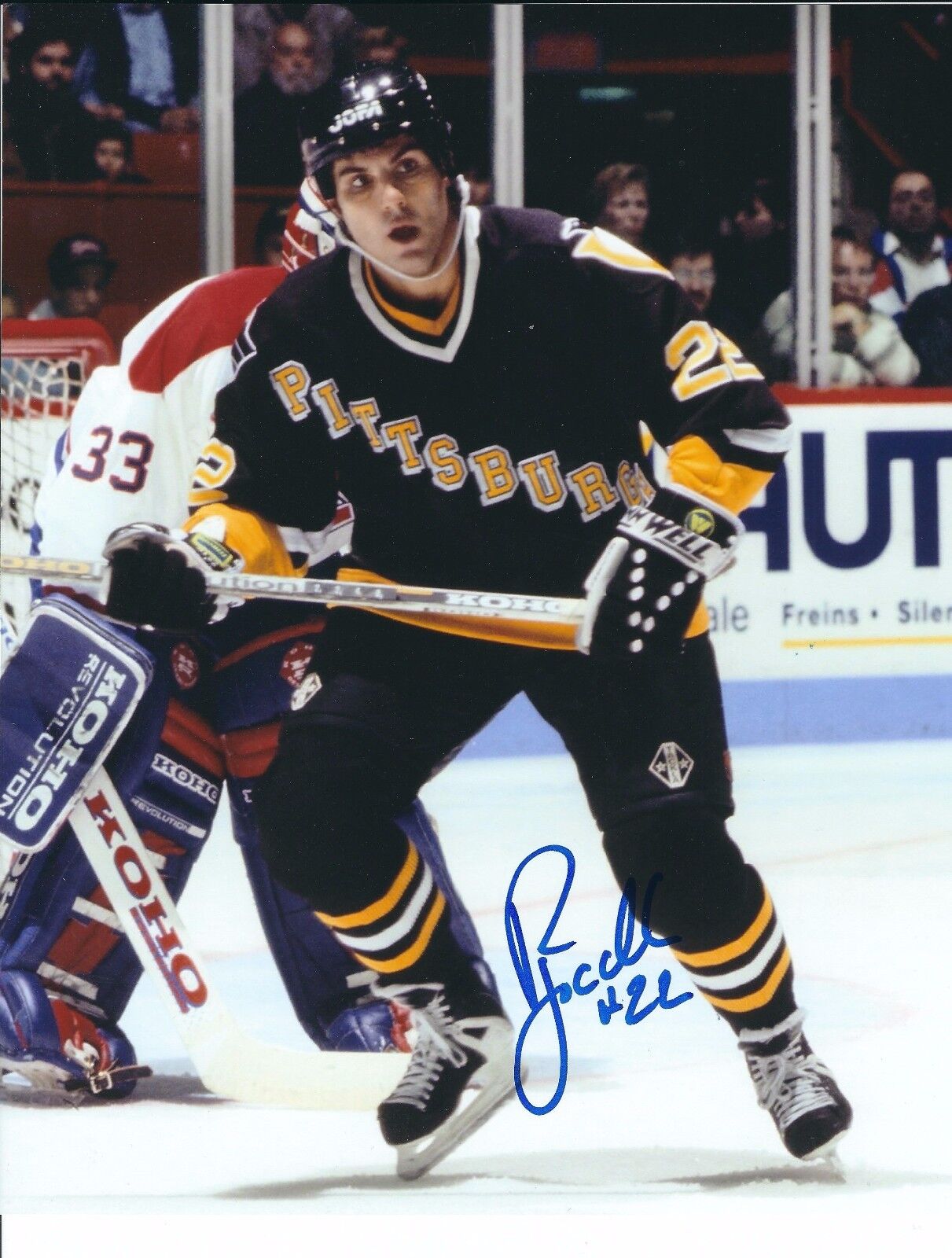 Signed 8x10 RICK TOCCHET Pittsburgh Penguins Photo Poster painting - COA