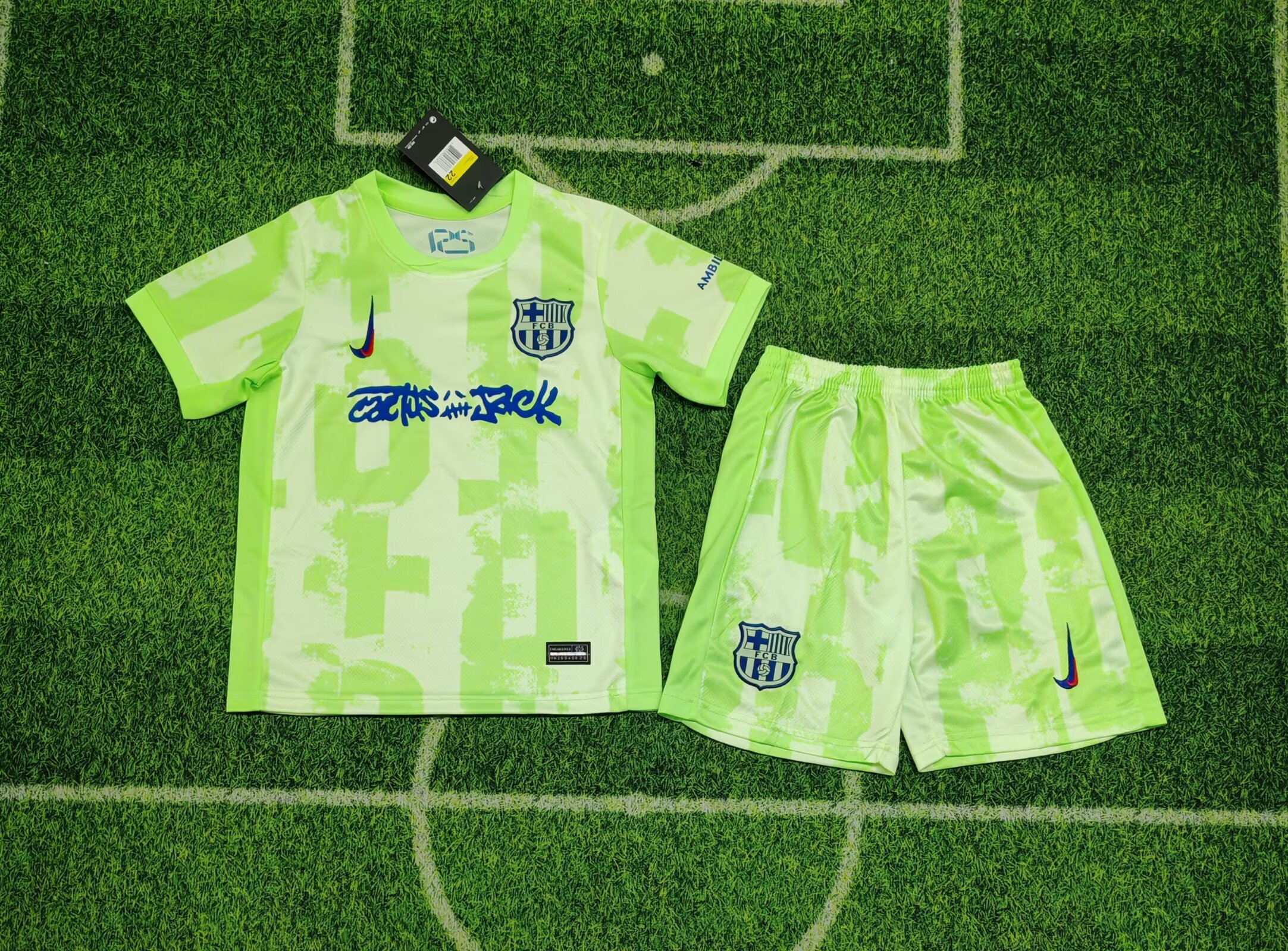 24/25 Barcelona Away Sponsor Kids Kit Football Jersey