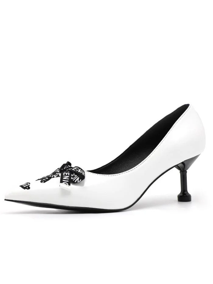 Fashion pointed cross straps bowknot coral high-heeled shoes