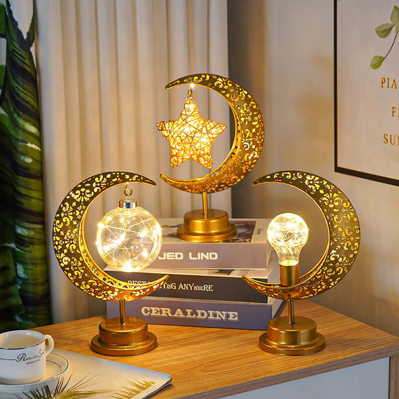 LED Iron Moon Lamp