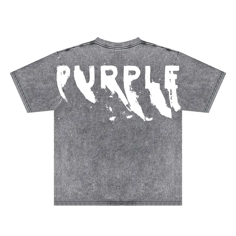 Purple Brand Distressed T Shirts Short Sleeve