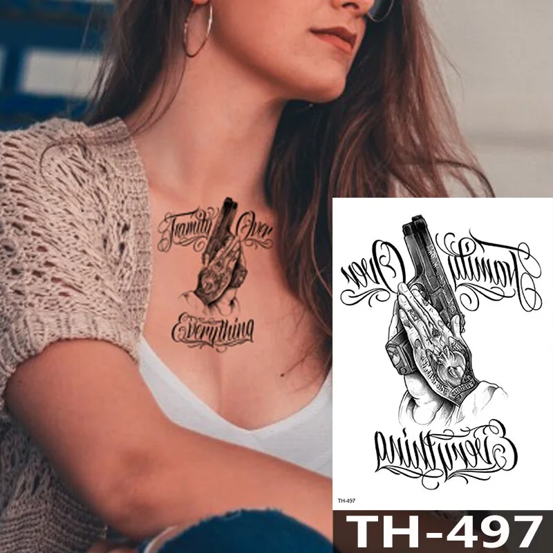 Waterproof Temporary Tattoo Sticker Flower Cute Cat Water Transfer Body Art Flash Fake Tatoo