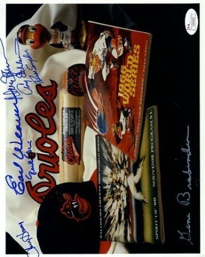 Earl Weaver Plus 6 1966 Orioles Signed Jsa Certed 8x10 Photo Poster painting Autograph Authentic