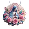 DIY Mother Mary Acrylic Diamond Painting Hanging Pendant