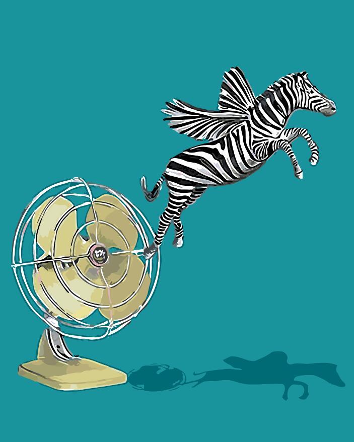 

Flying Zebra – Paint By Numbers - 40*50CM, 501 Original