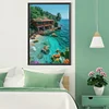 Diamond Painting-DIY Full Round Drill Beach House(40*60CM)
