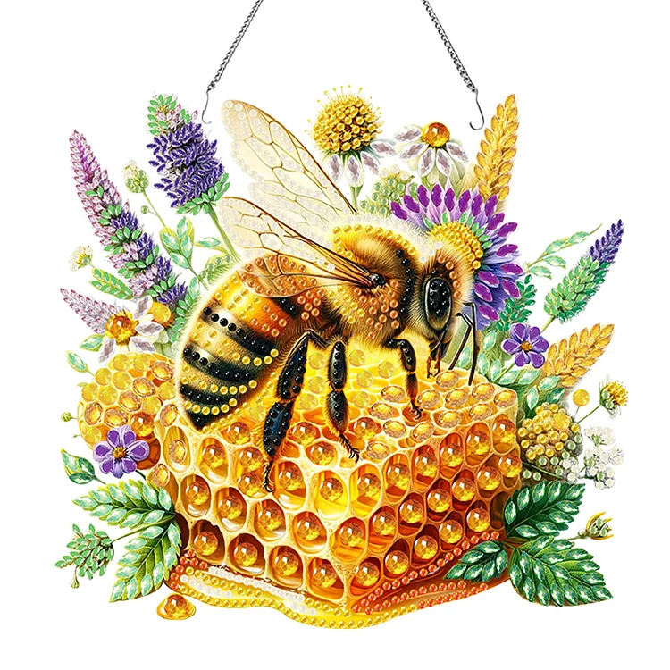 Acrylic Diamond Painting Home Decor Animal Bee Diamond Painting Hanging Pendant