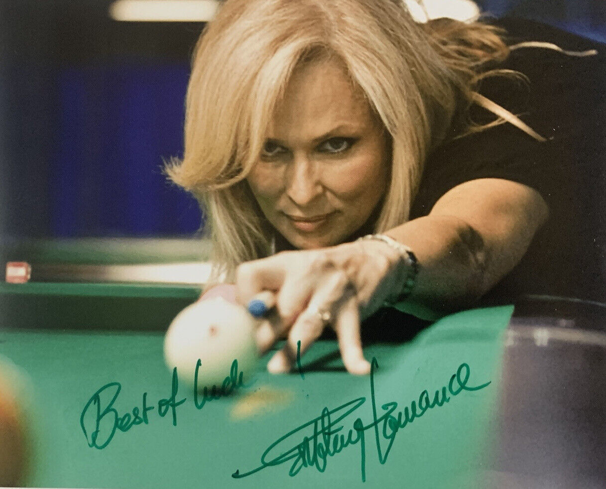 EWA LAURANCE HAND SIGNED 8x10 Photo Poster painting BILLIARDS POOL AUTOGRAPHED AUTHENTIC COA