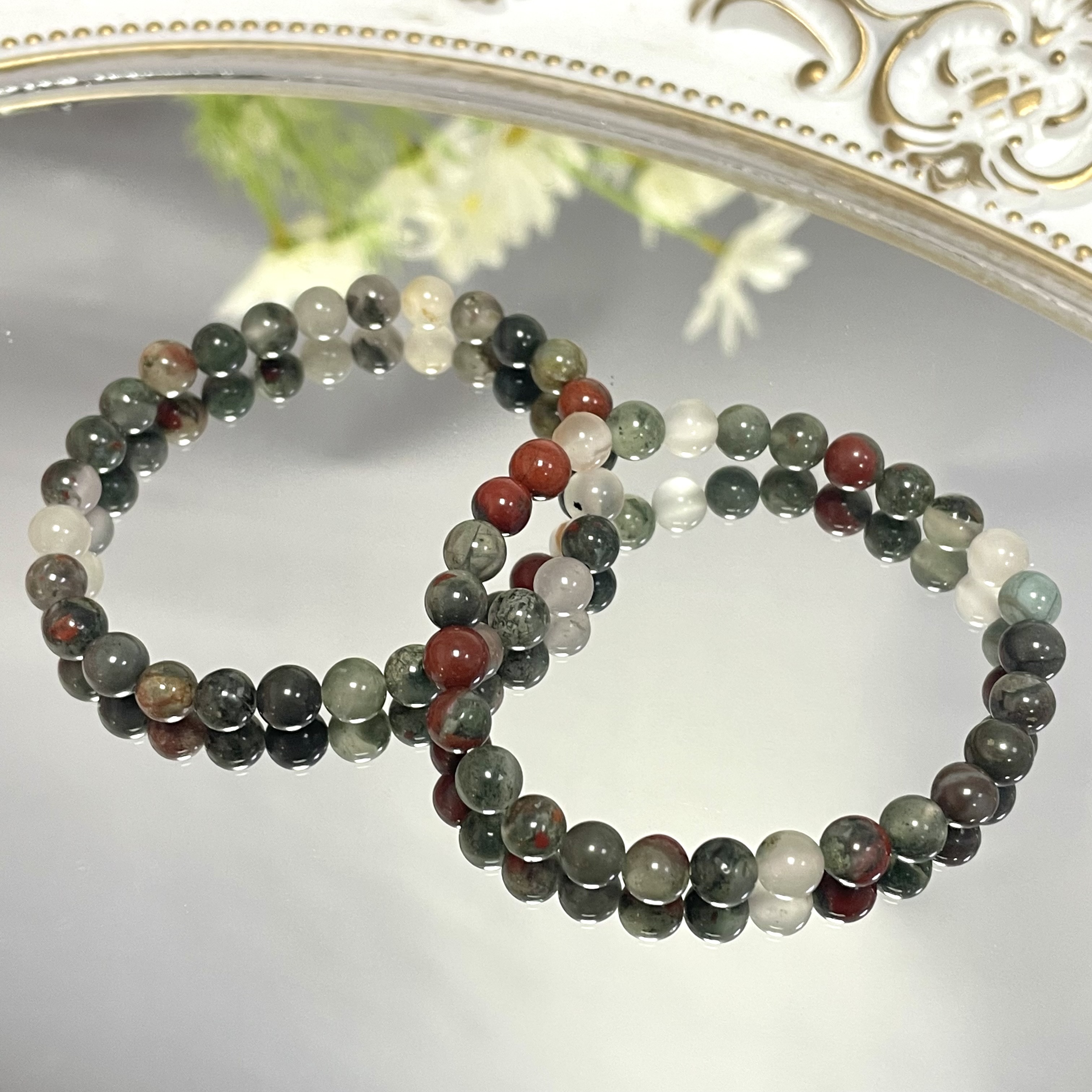 Blood Stone Bracelet 6mm/8mm