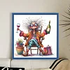 Lady Drinking Red Wine-11CT Stamped Cross Stitch 40*40cm/15.75*15.75in