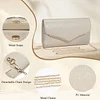 Abendtasche Damen Clutch PU Leder Handtasche Hochzeit Elegant Brauttasche Damen Kettentasche M&auml;dchen Klein Umh&auml;ngetasche f&uuml;r Party Freizeit