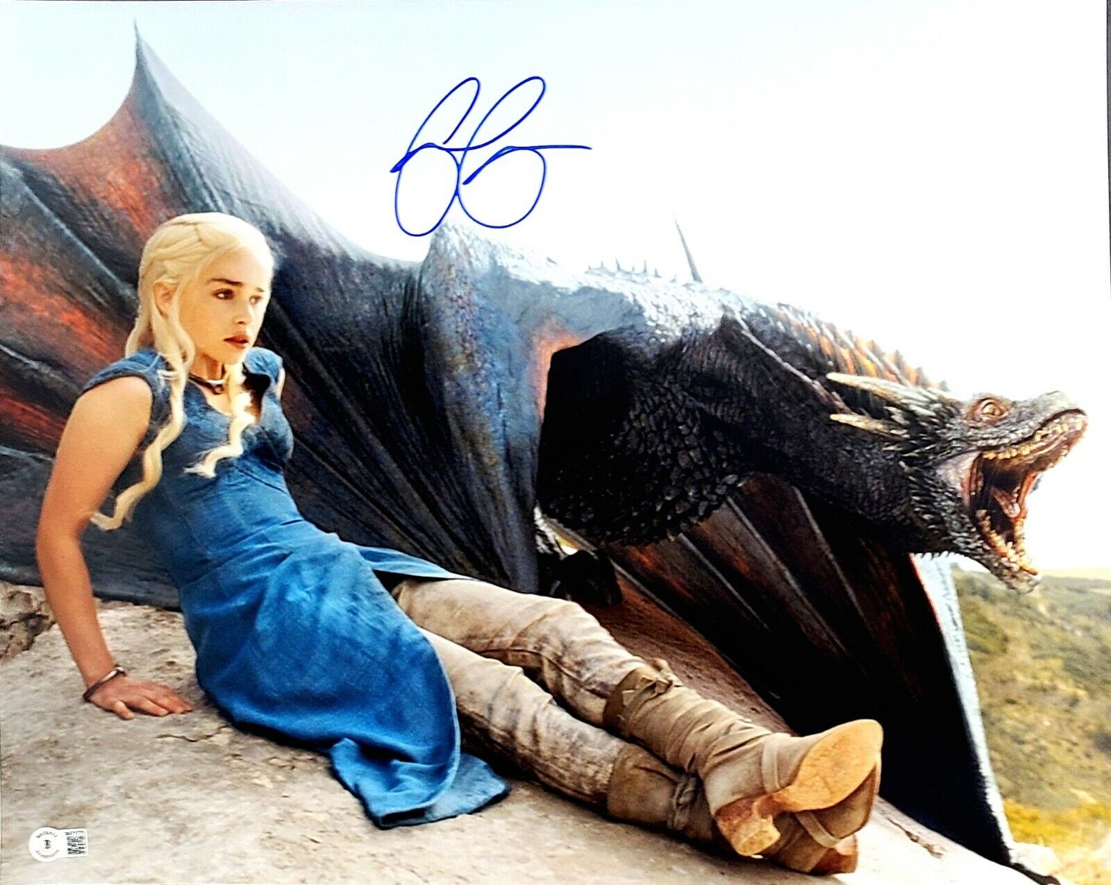 EMILIA CLARKE Signed Auto Game Of Thrones DAENERYS