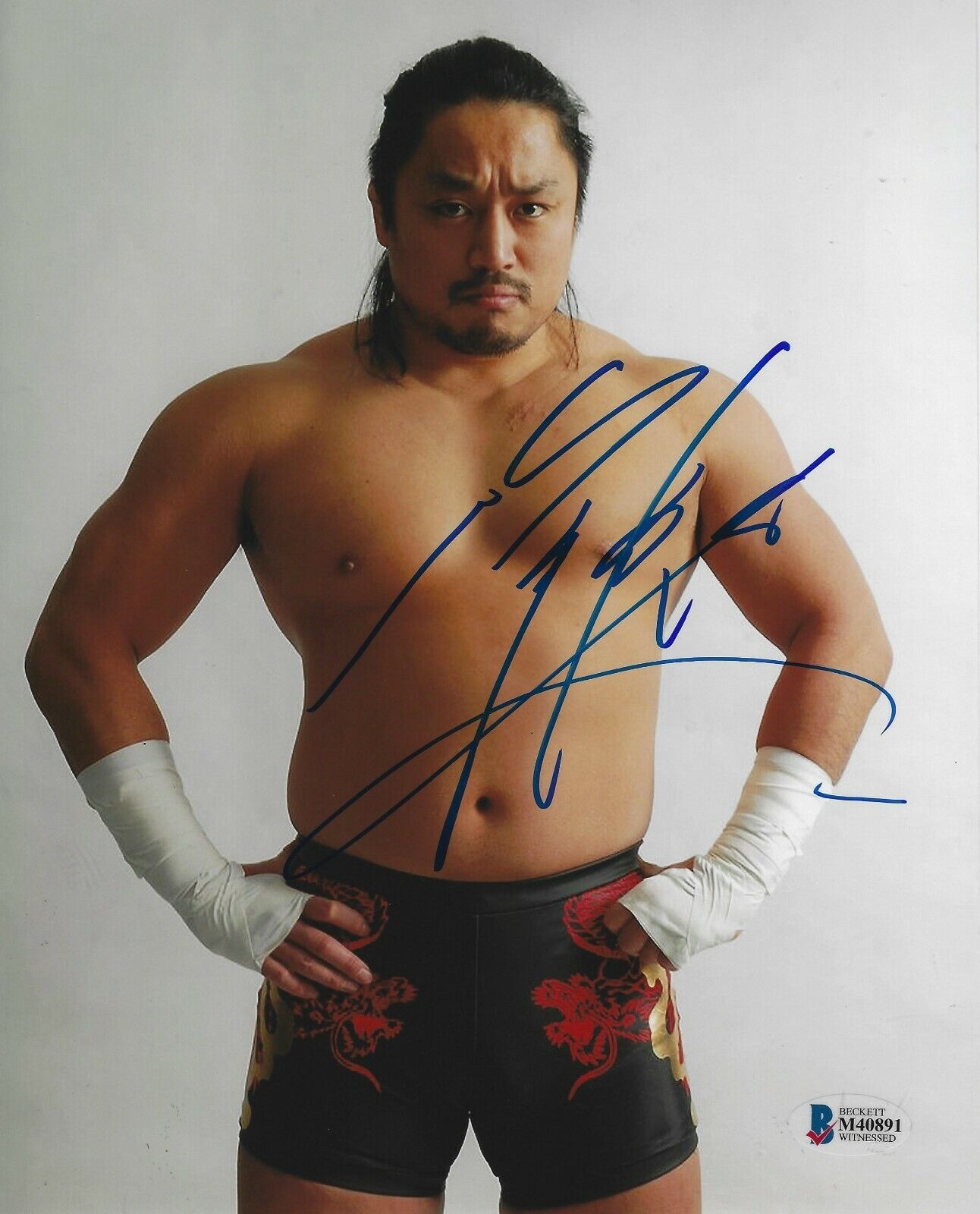 Hirooki Goto Signed 8x10 Photo Poster painting BAS Beckett COA New Japan Pro Wrestling Picture A