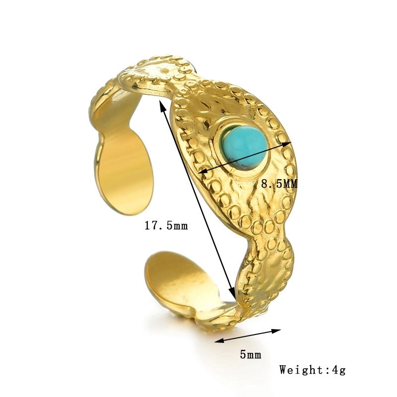 Minimalist Classic Style Solid Color 304 Stainless Steel Plating Rings