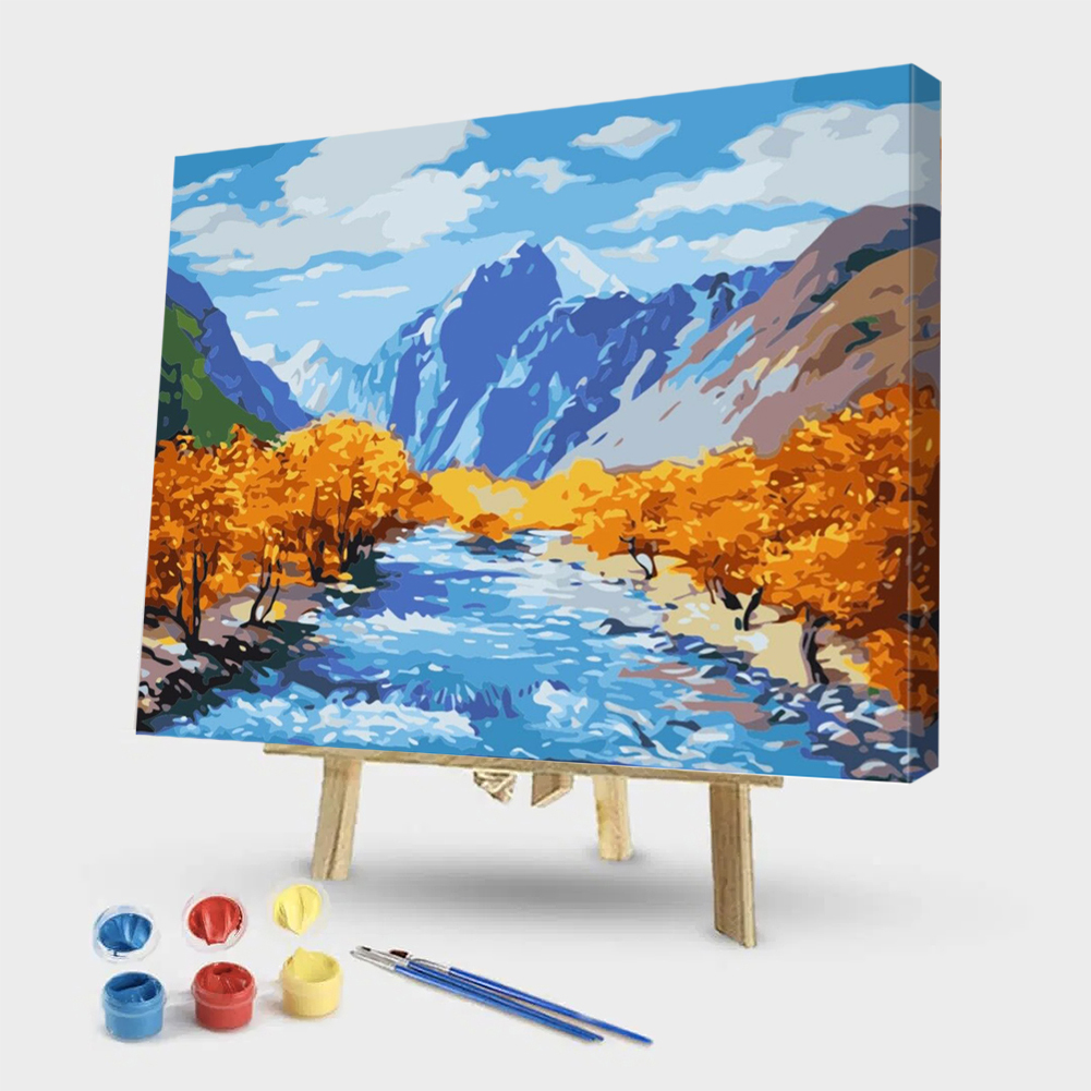 

40x50cm - Paint By Numbers River Mountain, 501 Original