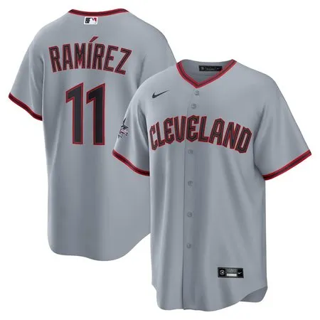 Youth Cleveland Guardians #11 Jose Ramirez  Gray 2025 MLB All-Star Game Road Replica Player Jersey