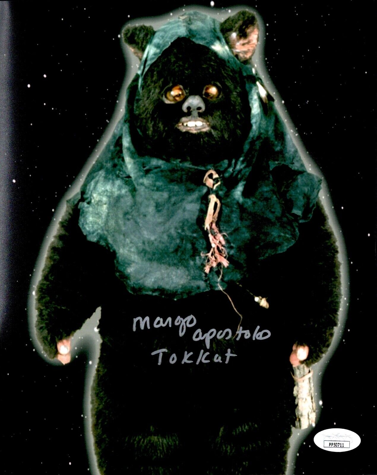 MARGO APOSTOLOS Signed 8x10 Star Wars TOKKAT EWOK Photo Poster painting Autograph JSA COA