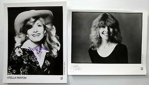 Lot of 2 STELLA PARTON Promo Photo Poster paintings 1 AUTOGRAPHED